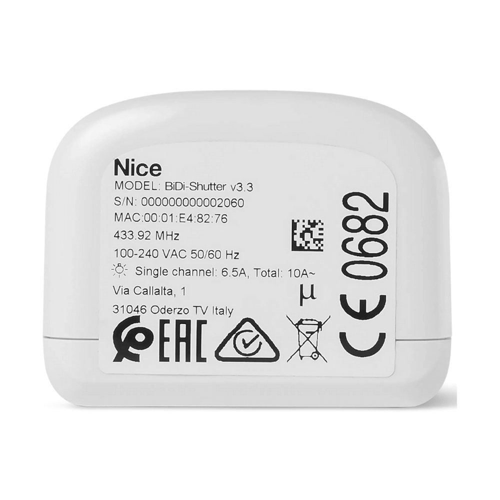 Nice BiDi-Shutter Panjur ve Perde Alıcısı